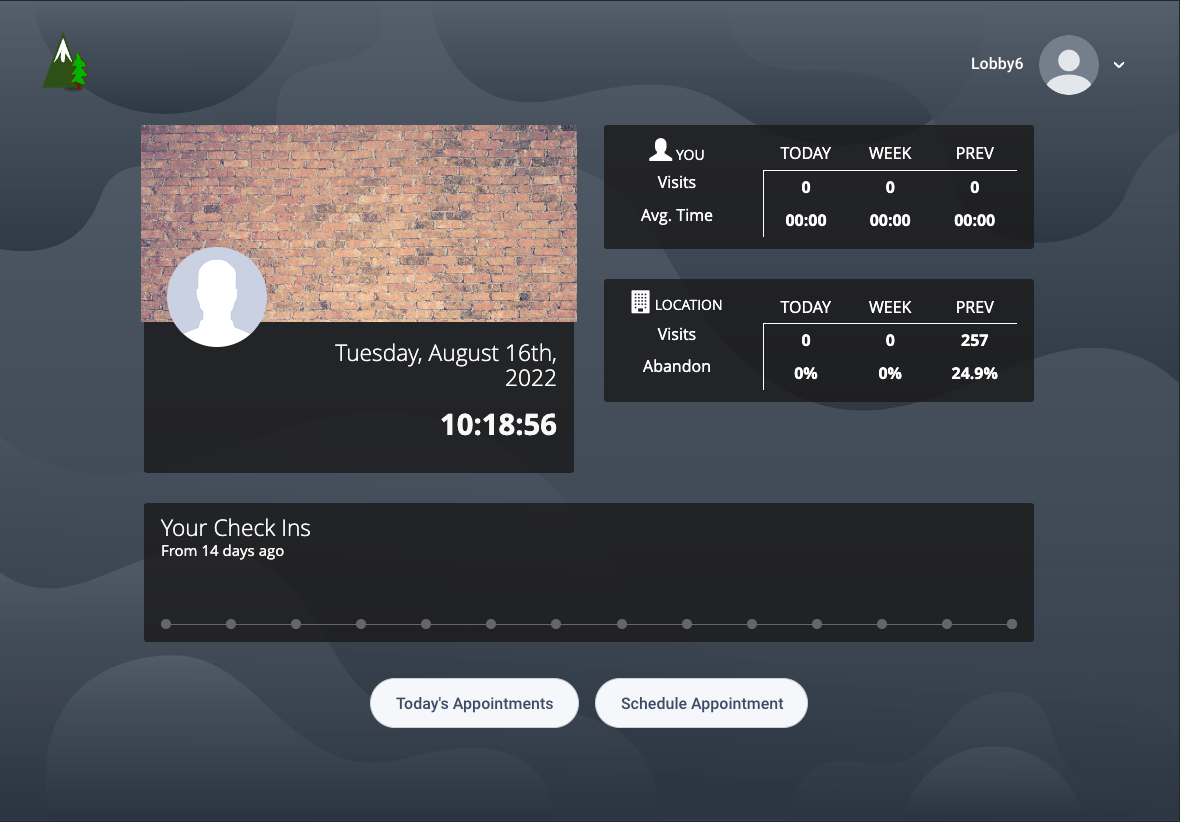 Screen shot of Lobby6 Credit Union Kiosk