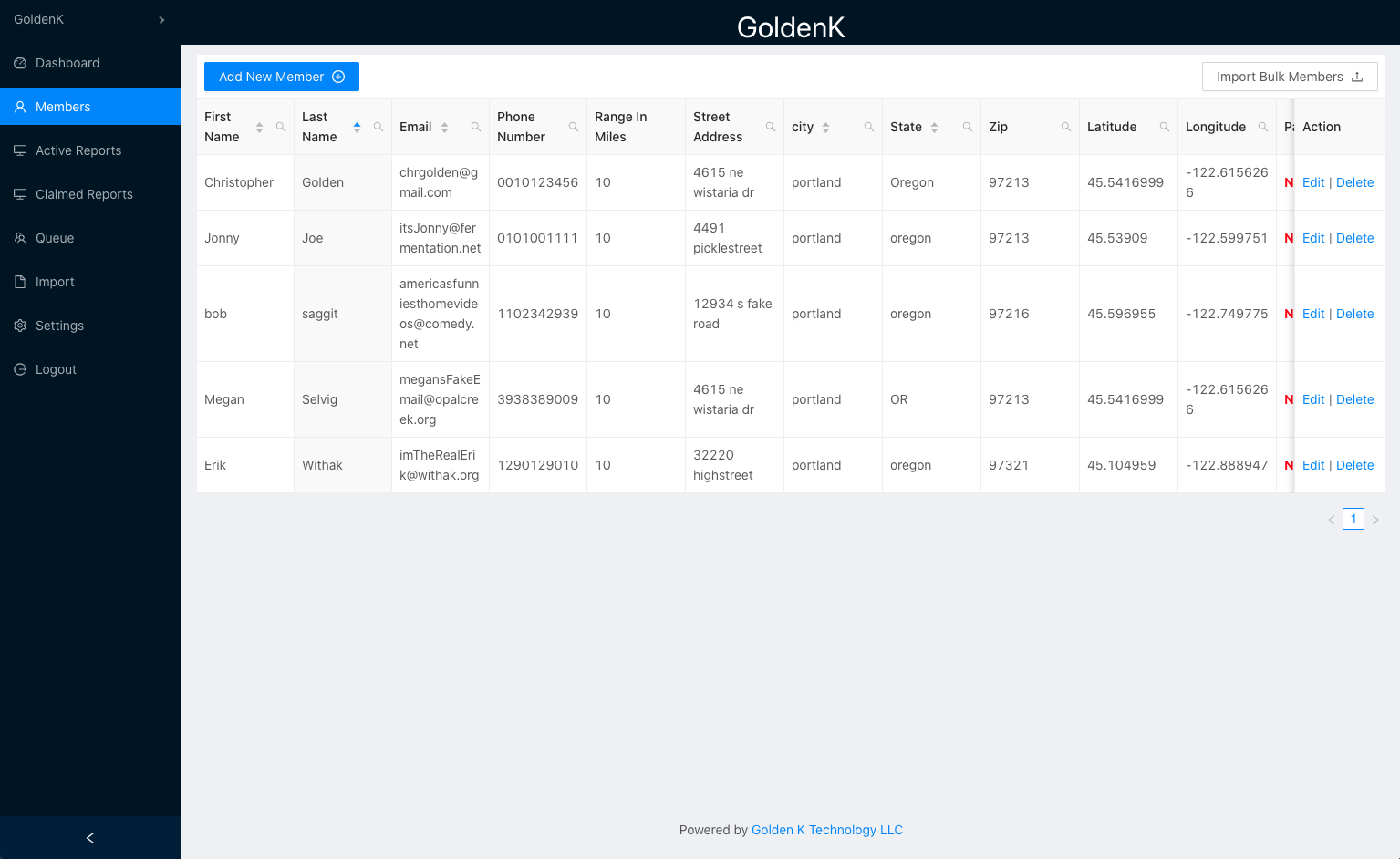 Screen shot of Swarm Report Client