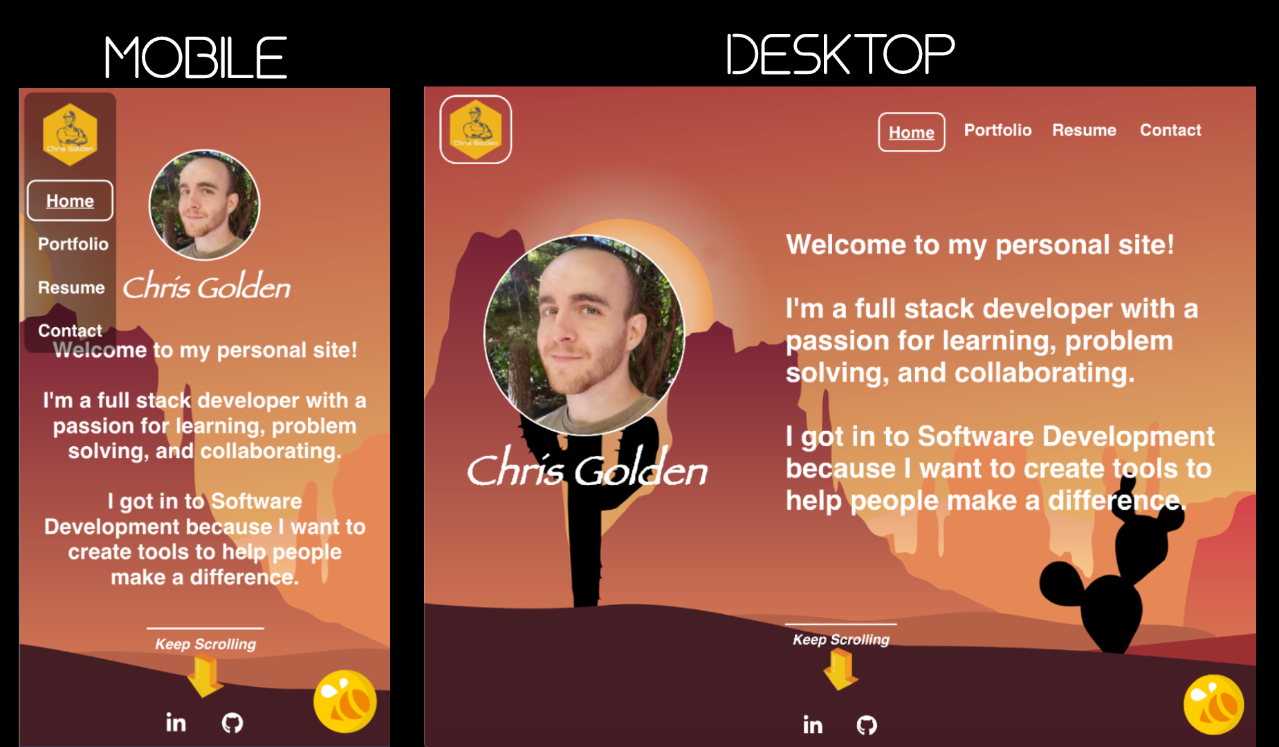 Screen shot of GoldenChris.com