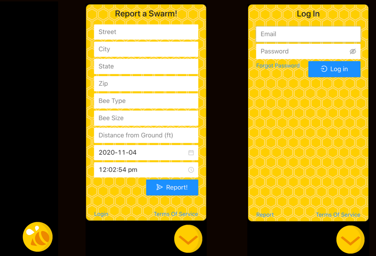 Screen shot of Swarm Report Widget